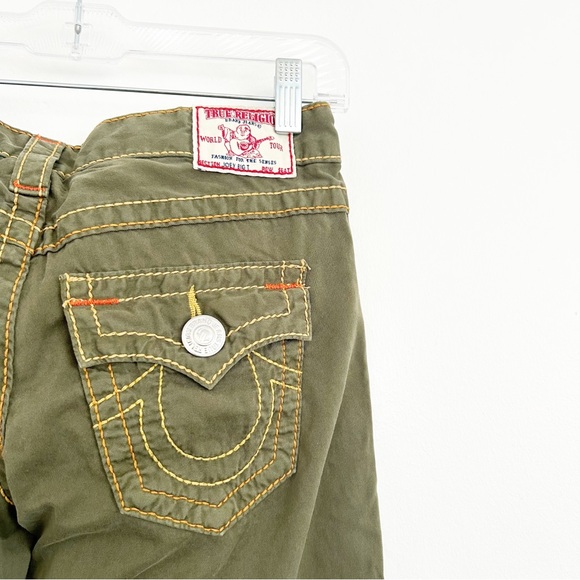 Vintage Y2K True Religion Green Low Rise Bootcut Cotton Pants Size 26 - Picture 9 of 10